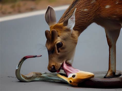 I t makes for disturbing viewing: In a 22-second video shared recently on Instagram, a white-tailed deer locks eyes with the camera as it nonchalantly slurps up a dead snake like it's a strand of ...